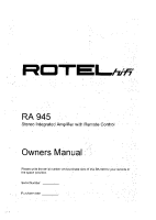 Rotel-RA-945 - Owners manual 